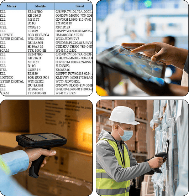 Control de inventario de los equipos y dispositivos